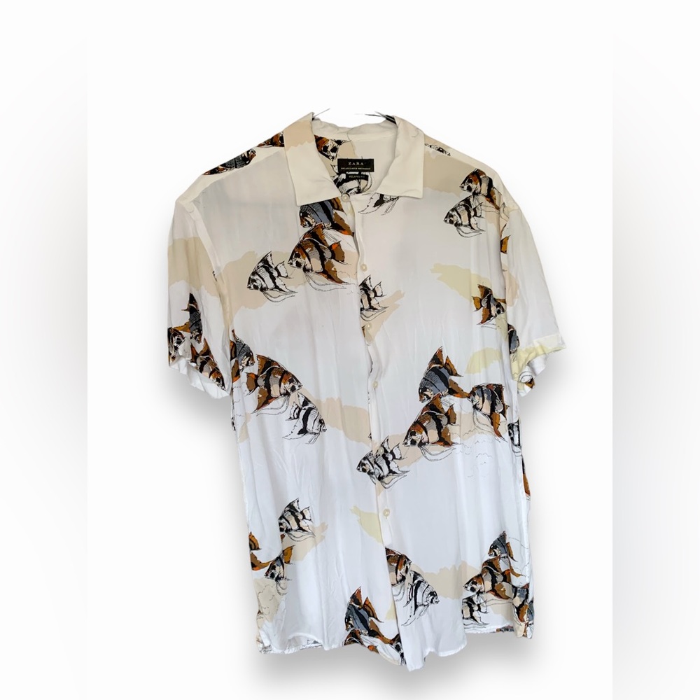Fish button down